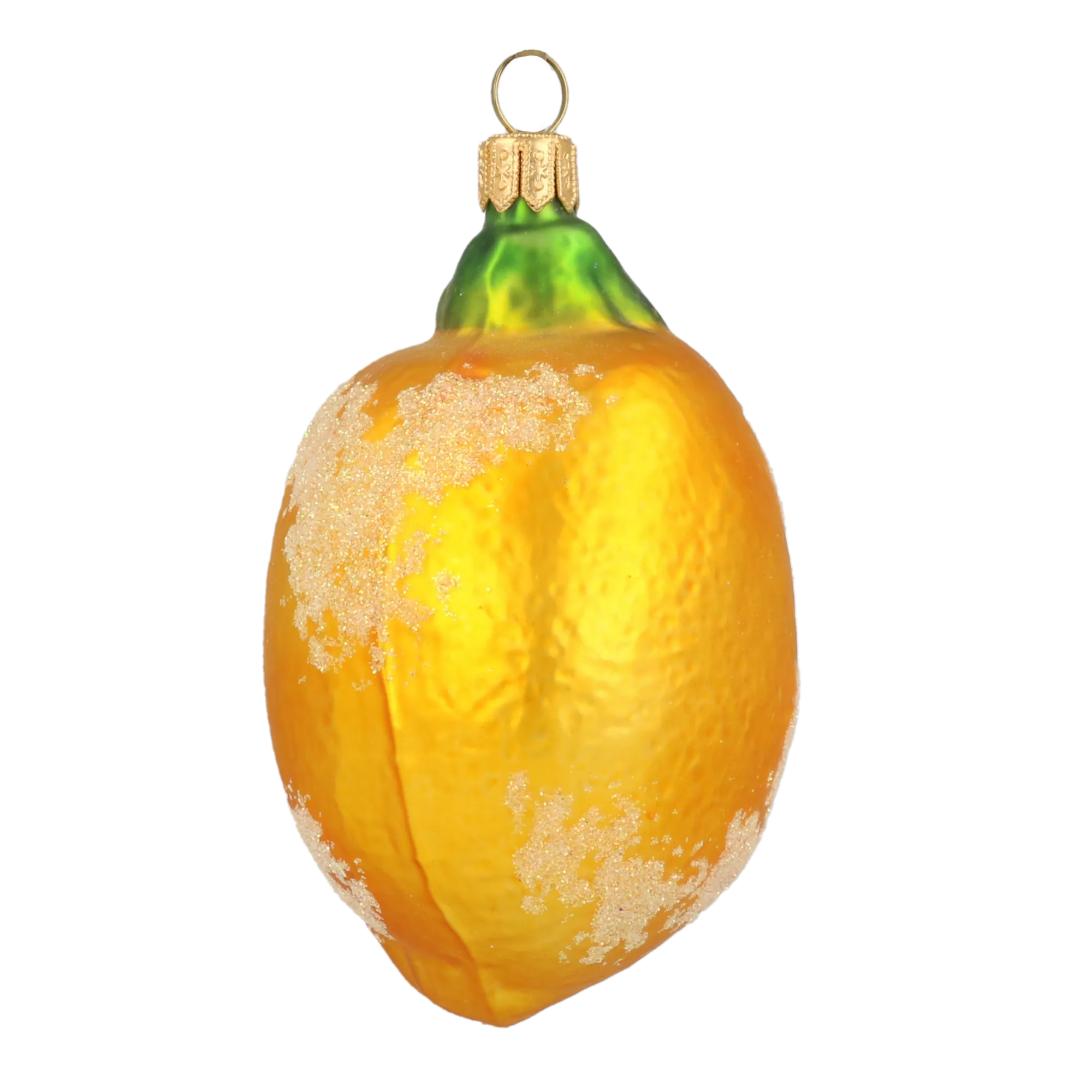 Frosted Amalfi Lemon Premium christmas glass ornament 2020-455