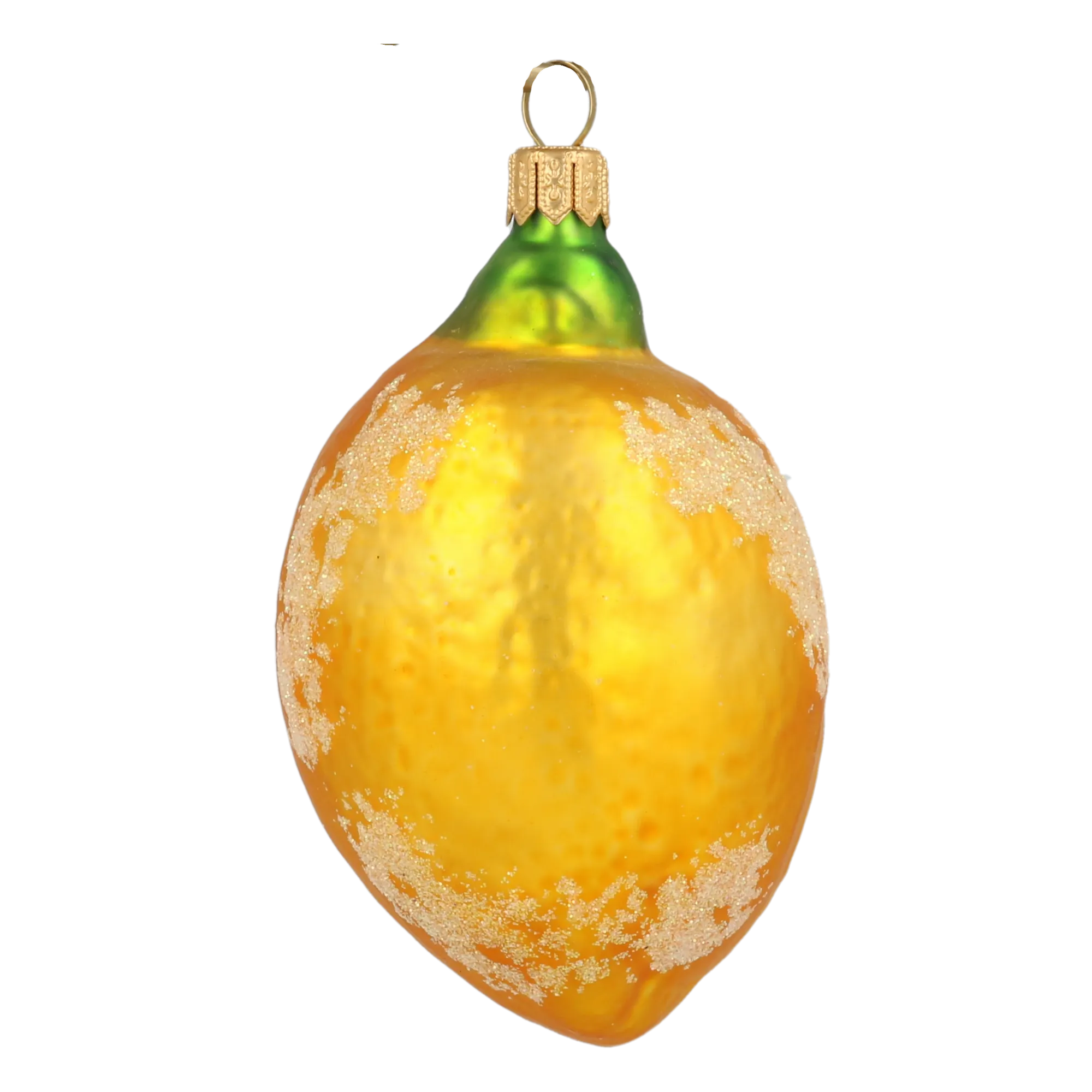 Frosted Amalfi Lemon Premium christmas glass ornament 2020-455
