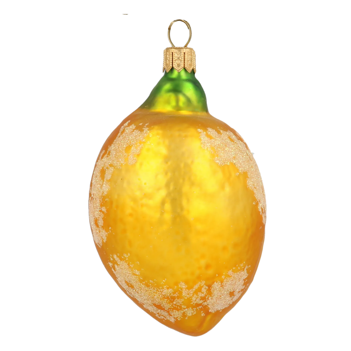 Frosted Amalfi Citron | Hand-Painted Glass Ornament | Blubom 2020-455