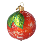 Glazed Saffron Sun | Hand-Painted Glass Ornament | Blubom 2020-457