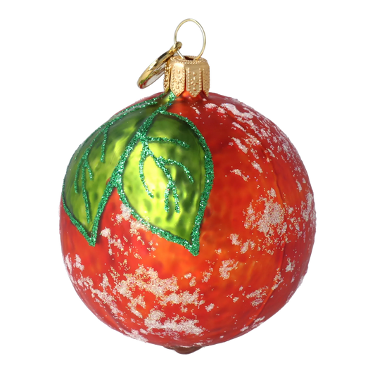 Frosted Crimson Apple Premium christmas glass ornament 2020-457
