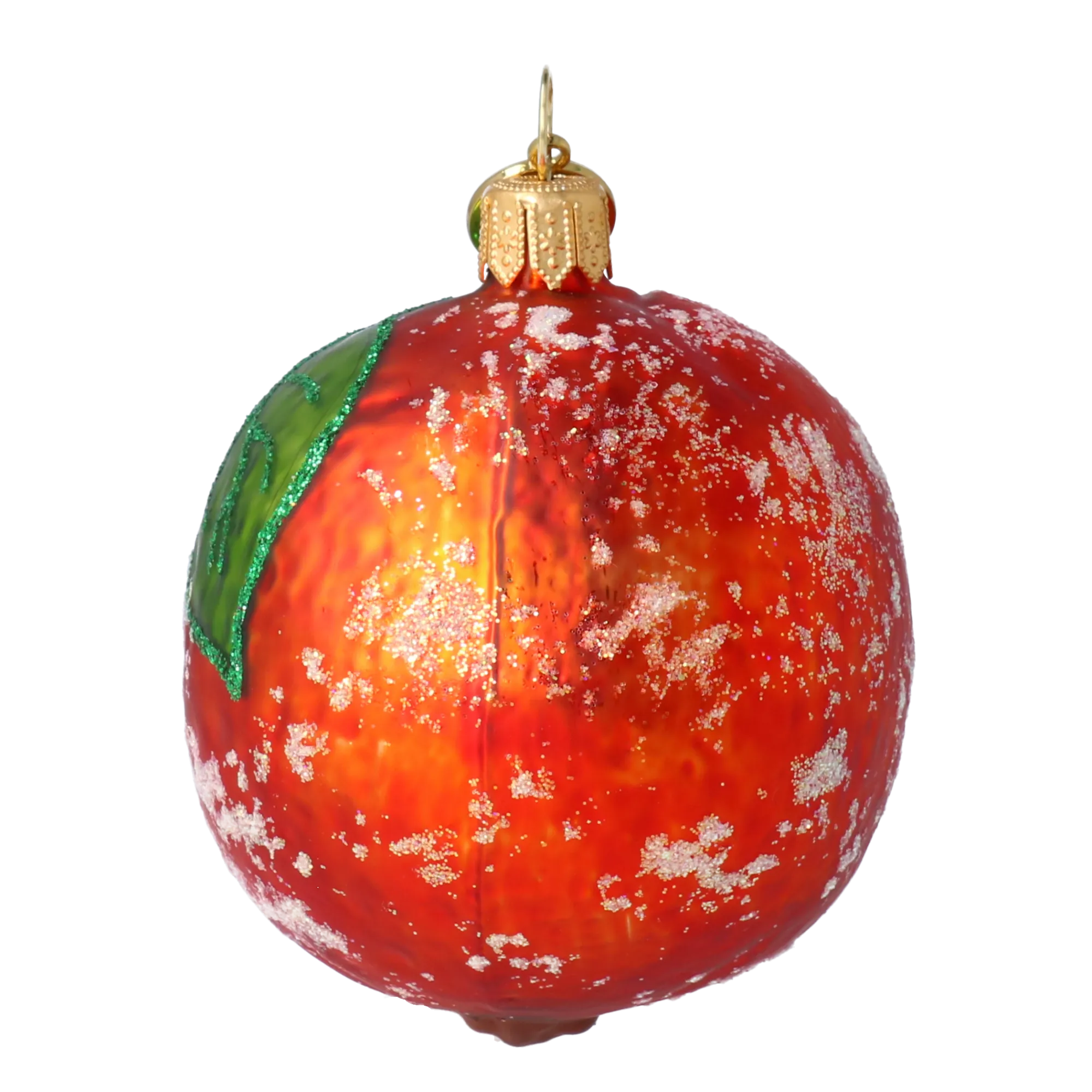 Frosted Crimson Apple Premium christmas glass ornament 2020-457