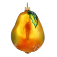 Load image into Gallery viewer, Gilded Amber Pear Premium christmas glass ornament 2020-458
