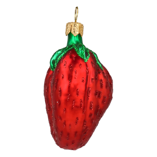 Truskawka Szklana Ozdoba
