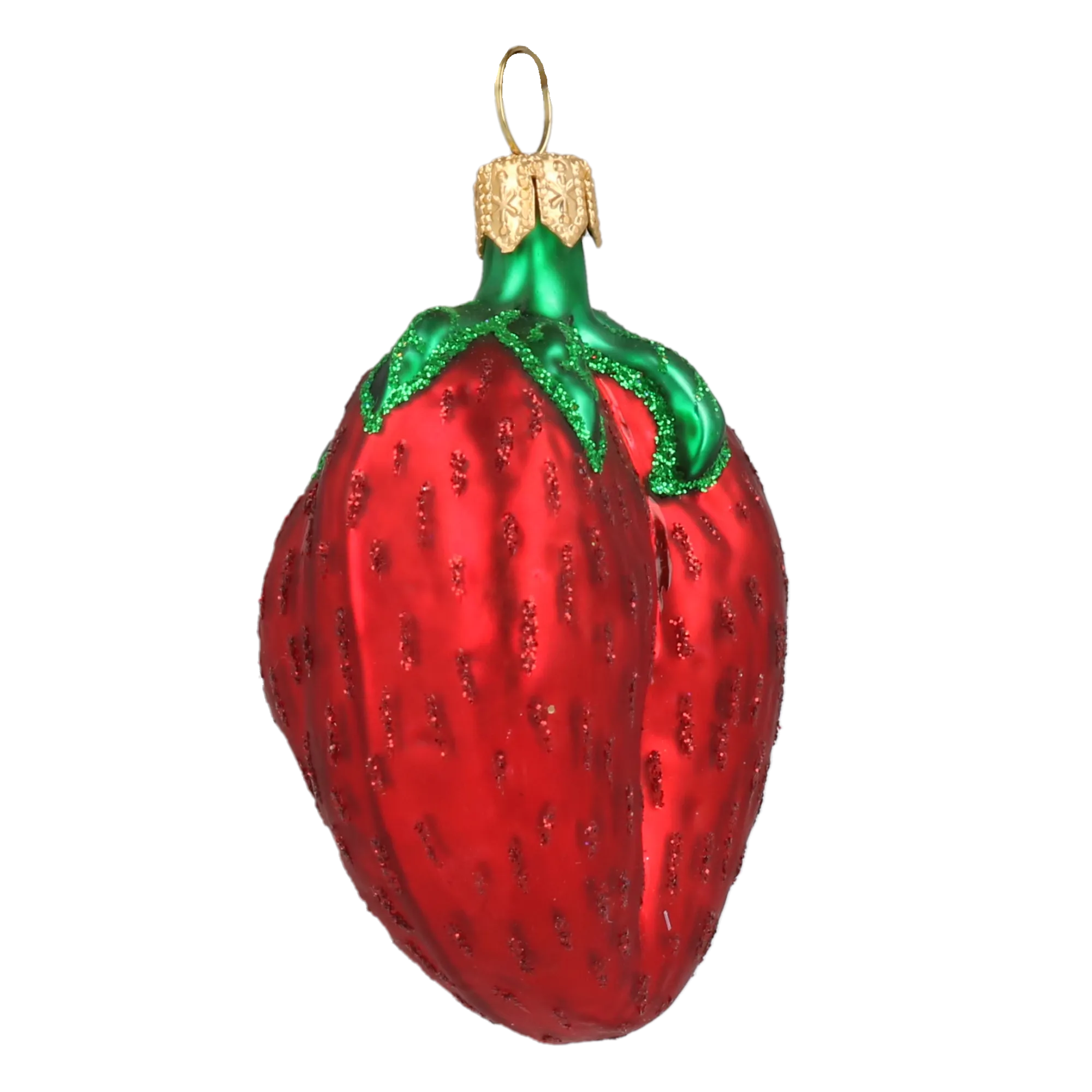 Ruby Red Strawberry Premium christmas glass ornament 2020-460