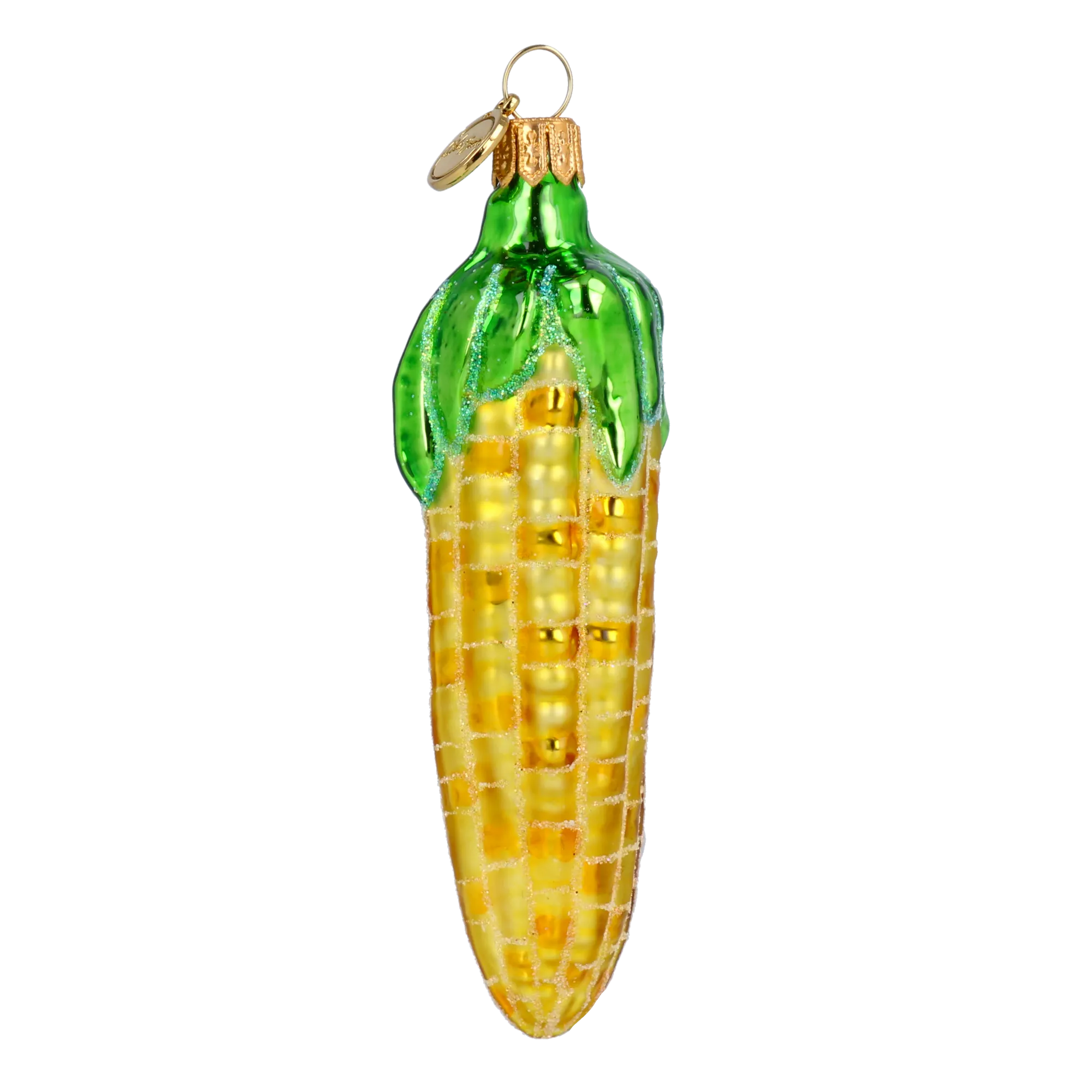 Amber Harvest Maize | Hand-Painted Glass Ornament | Blubom 2020-463