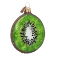 Załaduj obraz do przeglądarki galerii, Kiwi slice. Handmade Glass Christmas ornament. 2020-464
