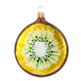 Załaduj obraz do przeglądarki galerii, Kiwi slice. Handmade Glass Christmas ornament. 2020-464
