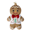 Load image into Gallery viewer, Gilded Gingerbread Gentleman Premium christmas glass ornament 2020-465

