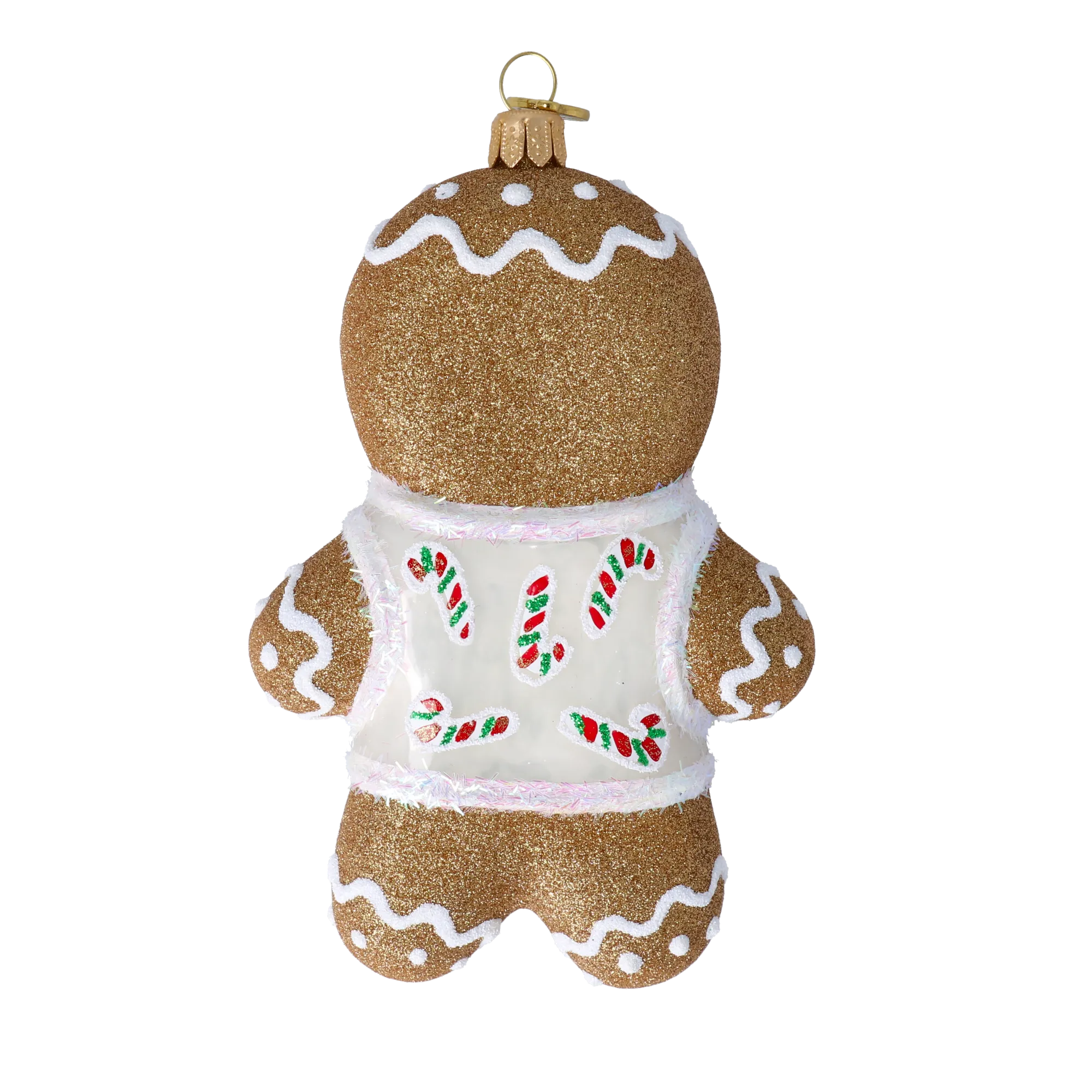 Gilded Gingerbread Gentleman Premium christmas glass ornament 2020-465
