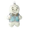 Load image into Gallery viewer, Azure Gingerbread Gentleman Premium christmas glass ornament 2020-466
