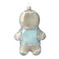 Load image into Gallery viewer, Silver Champagne Gingerbread Premium christmas glass ornament 2020-467
