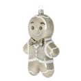 Load image into Gallery viewer, Pearlescent Iced Gingerbread Man Premium christmas glass ornament 2020-468
