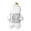 Load image into Gallery viewer, Silver Frosted Gingerbread Premium christmas glass ornament 2020-469
