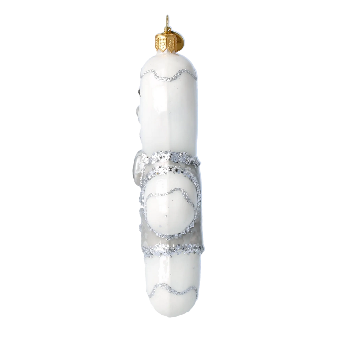 Dapper Silver Guest | Hand-Painted Glass Ornament | Blubom 2020-469