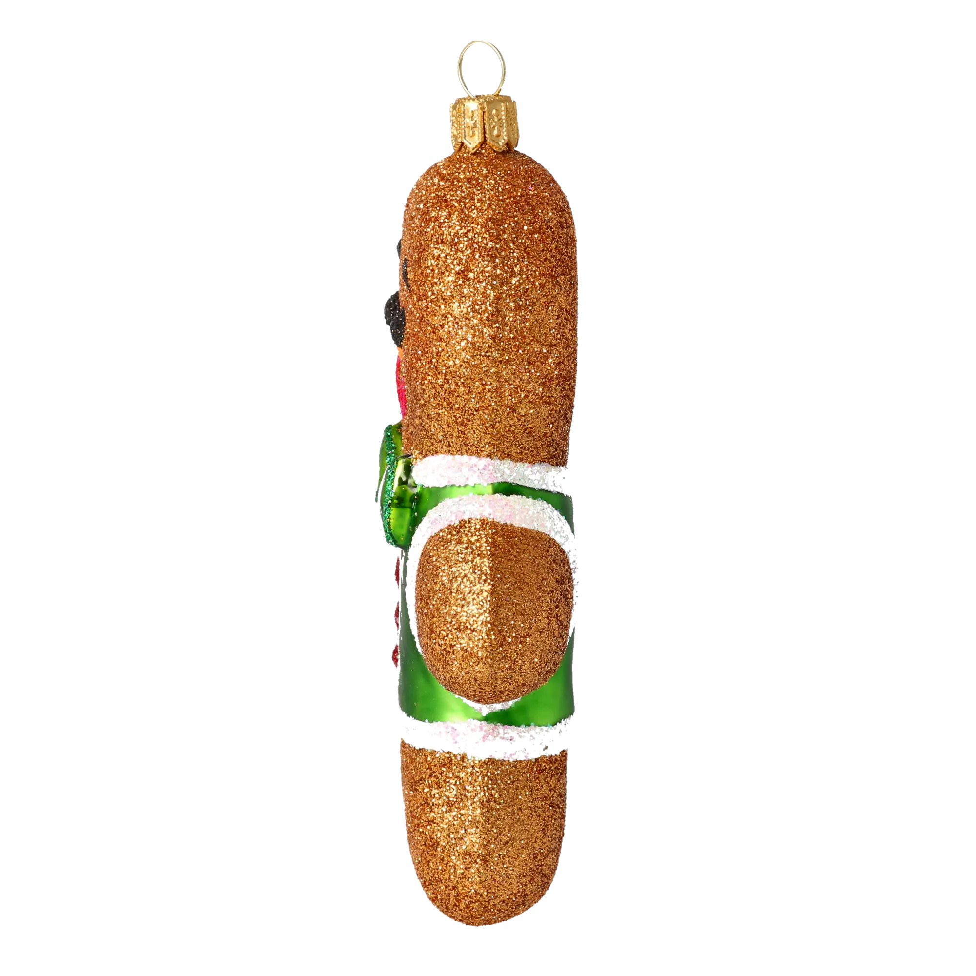 Christmas Gingerbread Boy. Handmade Glass Christmas ornament. 2020-471