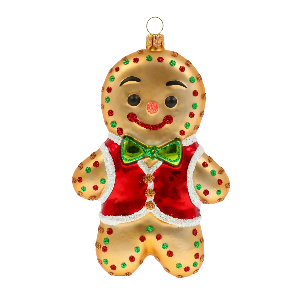 Cordial Crimson Courtier | Hand-Painted Glass Ornament | Blubom 2020-472