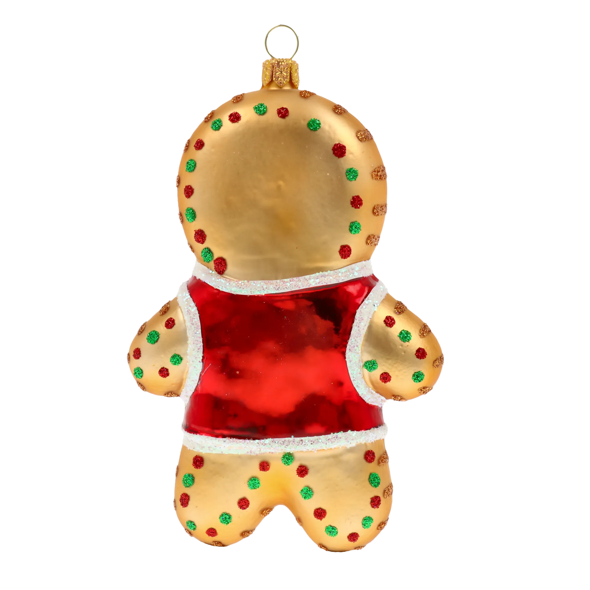 Gingerbread Man. Handmade Glass Christmas ornament. 2020-472