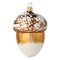 Frostbound Amber Seed | Hand-Painted Glass Ornament | Blubom 2020-477