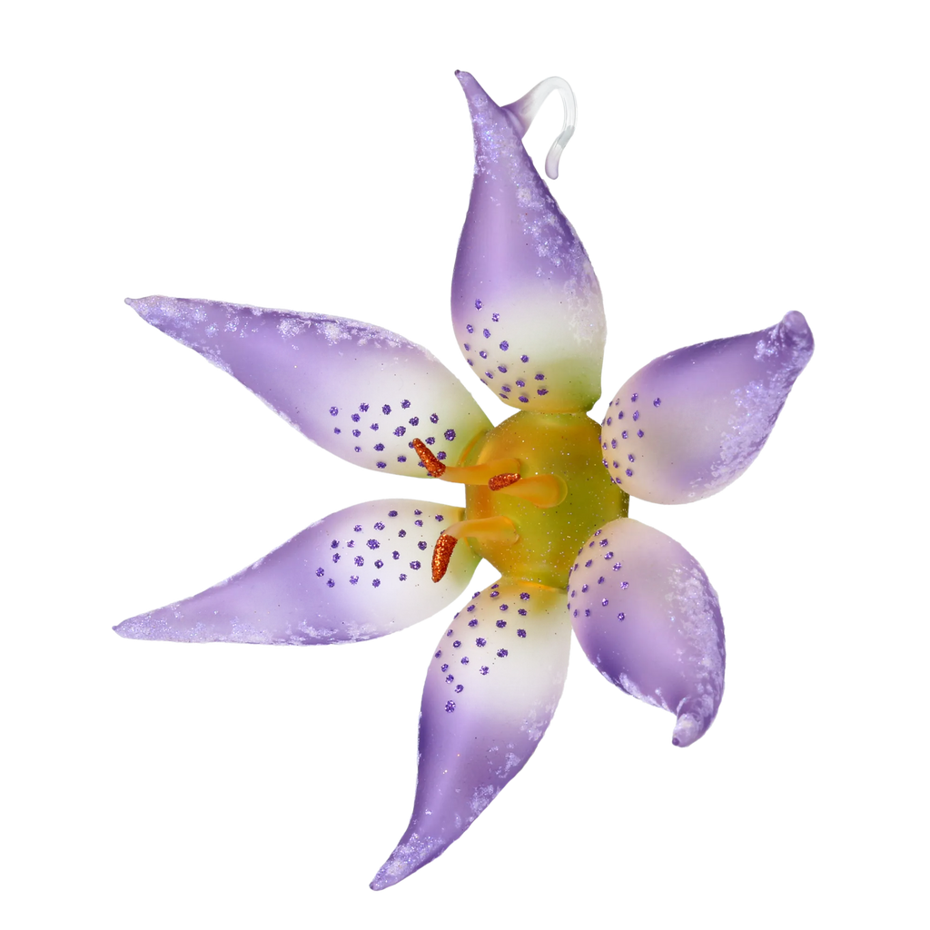 Speckled Twilight Bloom | Hand-Painted Glass Ornament | Blubom 2020-490