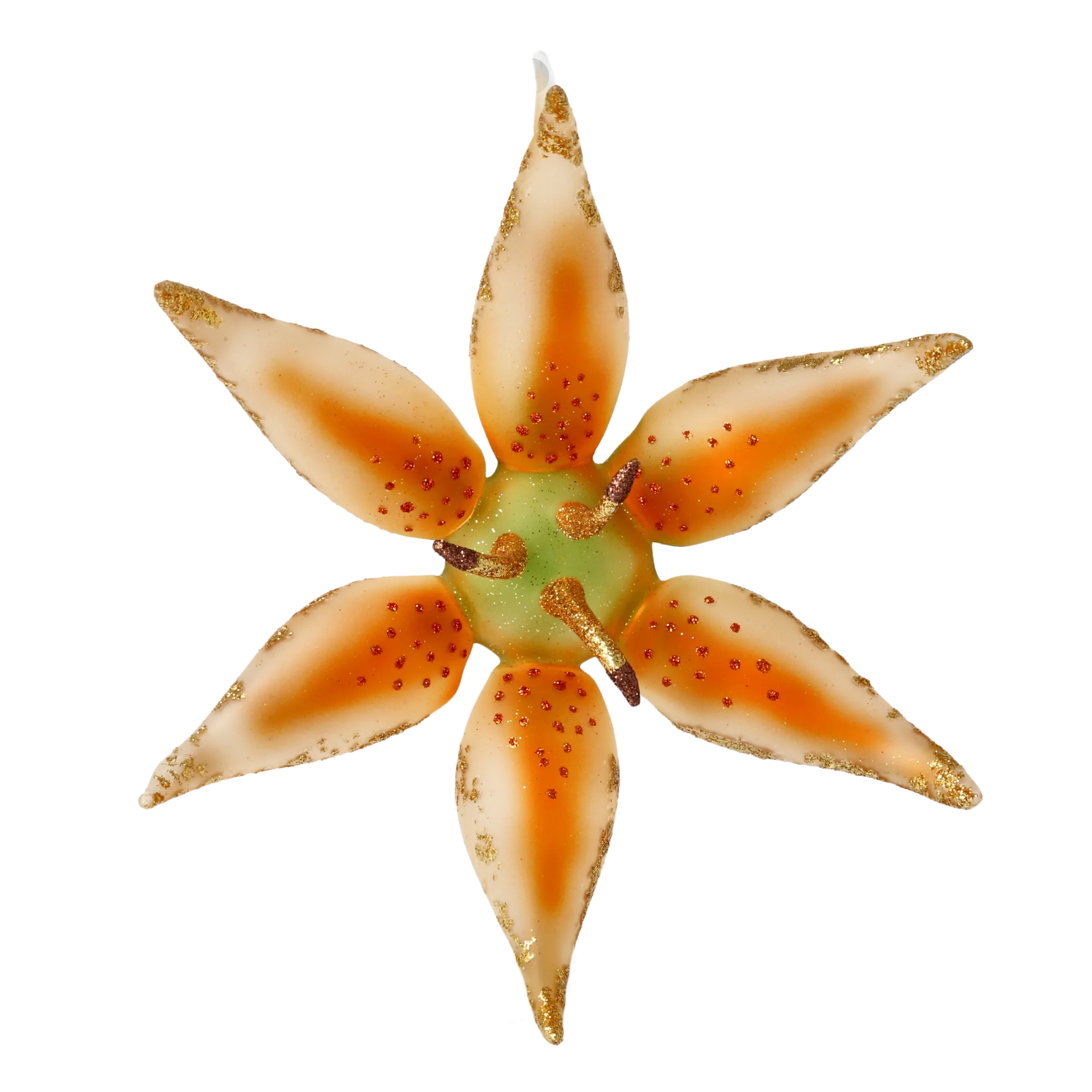 Amber Tiger Lily Premium christmas glass ornament 2020-491