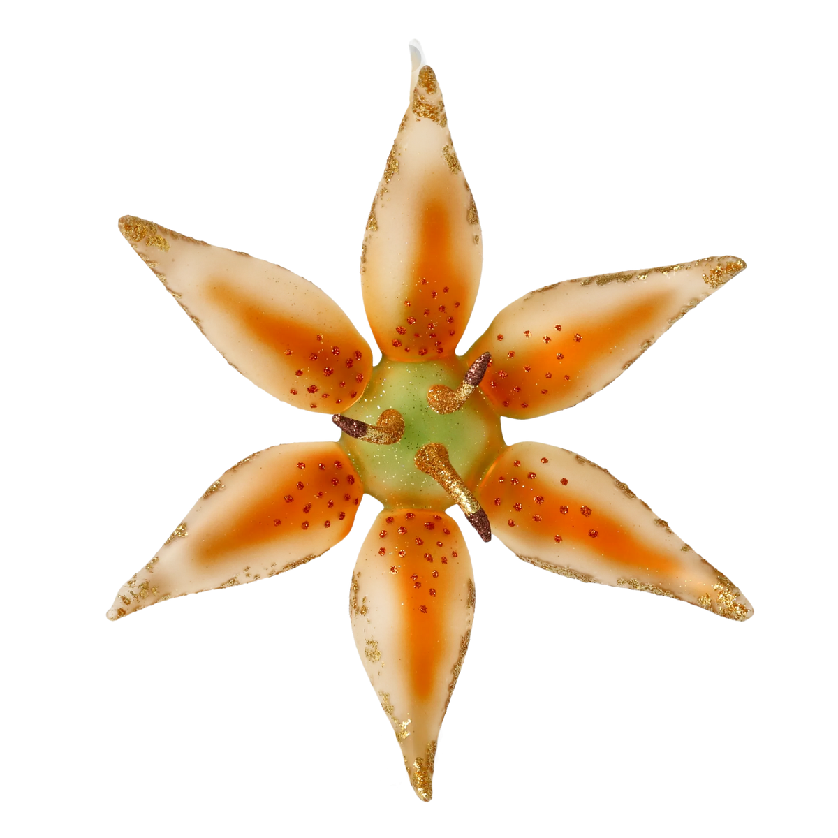 Saffron Ember Petal | Hand-Painted Glass Ornament | Blubom 2020-491