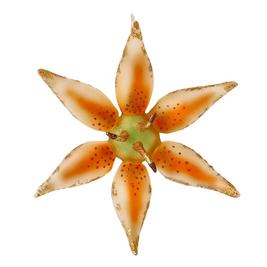 Amber Tiger Lily Premium christmas glass ornament 2020-491