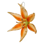 Saffron Ember Petal | Hand-Painted Glass Ornament | Blubom 2020-491