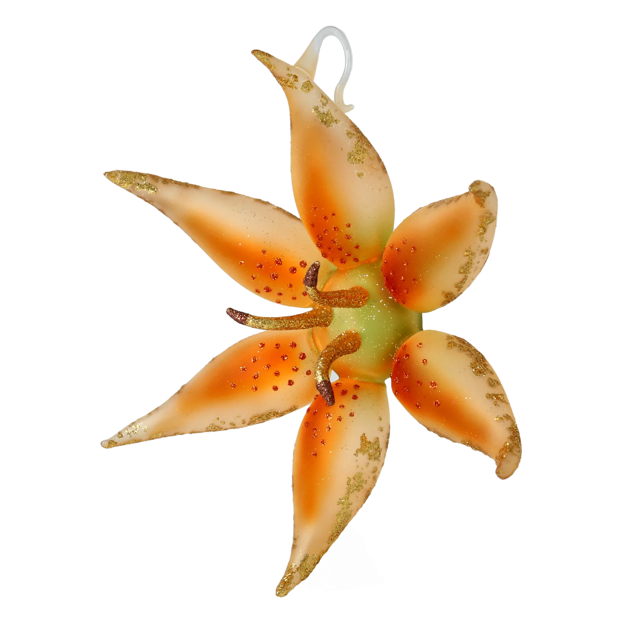 Amber Tiger Lily Premium christmas glass ornament 2020-491