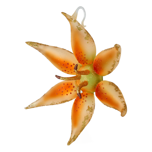 Amber Tiger Lily Premium christmas glass ornament 2020-491