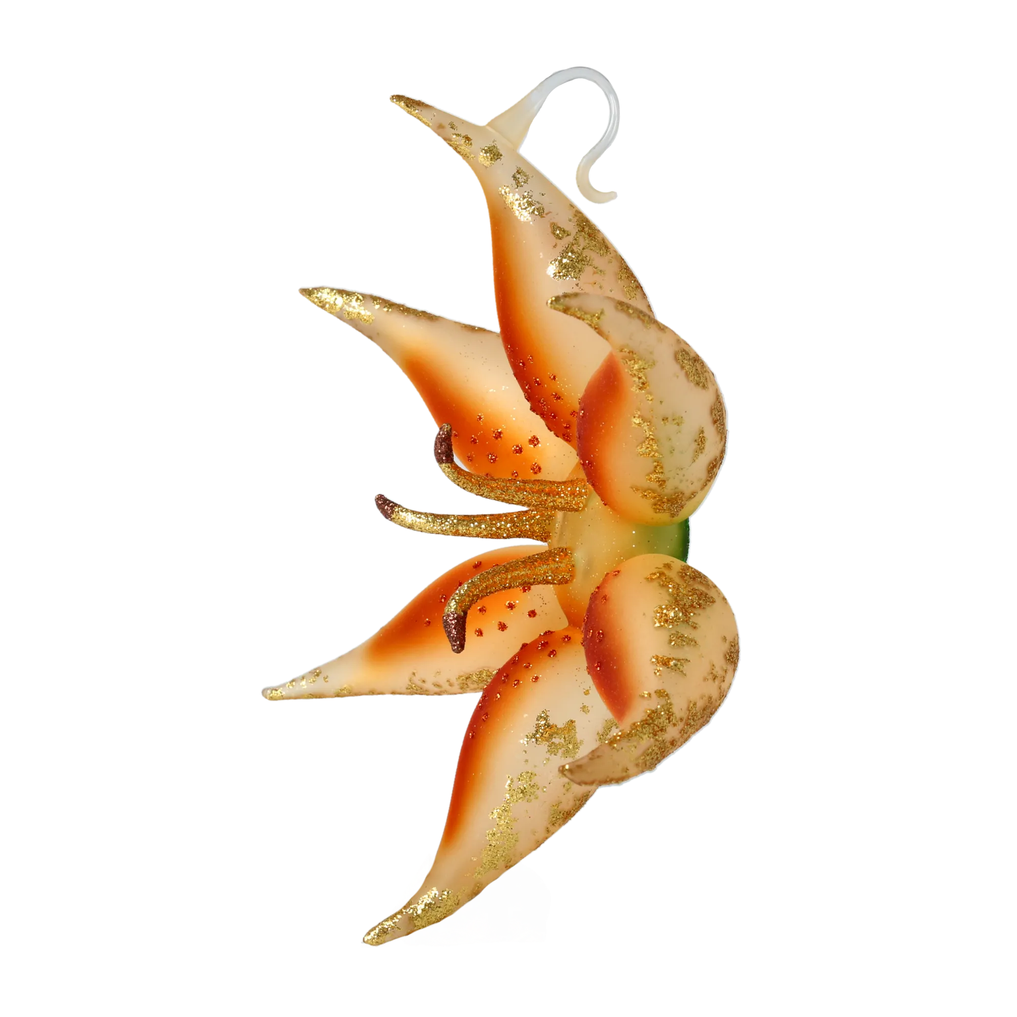 Amber Tiger Lily Premium christmas glass ornament 2020-491