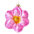 Załaduj obraz do przeglądarki galerii, Pink Flower from the Garden of Fantasy. Handmade Glass Christmas ornament. 2020-493
