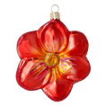 Załaduj obraz do przeglądarki galerii, Fiery Flower of Summer. Handmade Glass Christmas ornament. 2020-496
