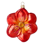 Scarlet Sovereign Bloom | Hand-Painted Glass Ornament | Blubom 2020-496