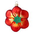 Załaduj obraz do przeglądarki galerii, Fiery Flower of Summer. Handmade Glass Christmas ornament. 2020-496
