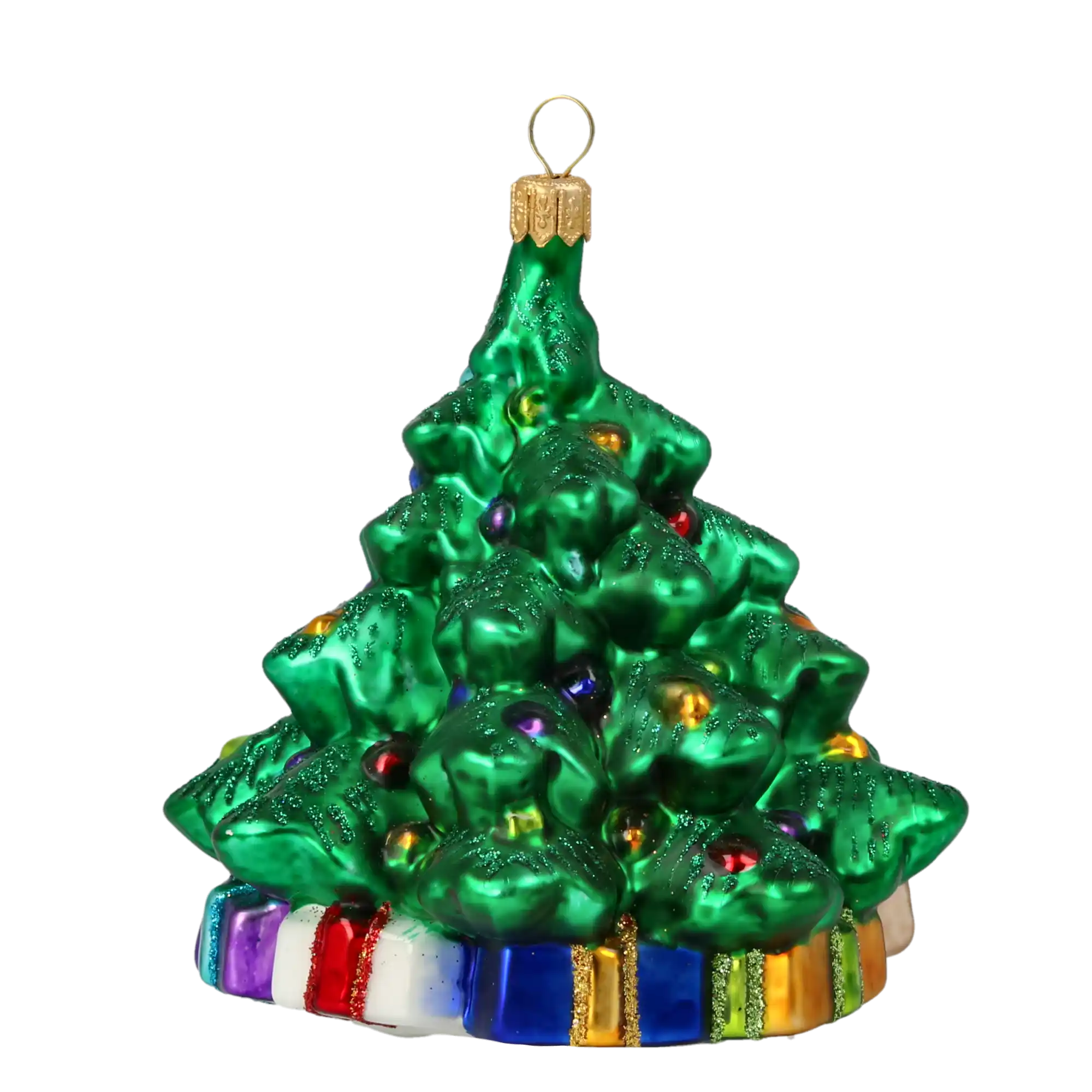 Choinka cała w blasku lampek Szklana Ozdoba