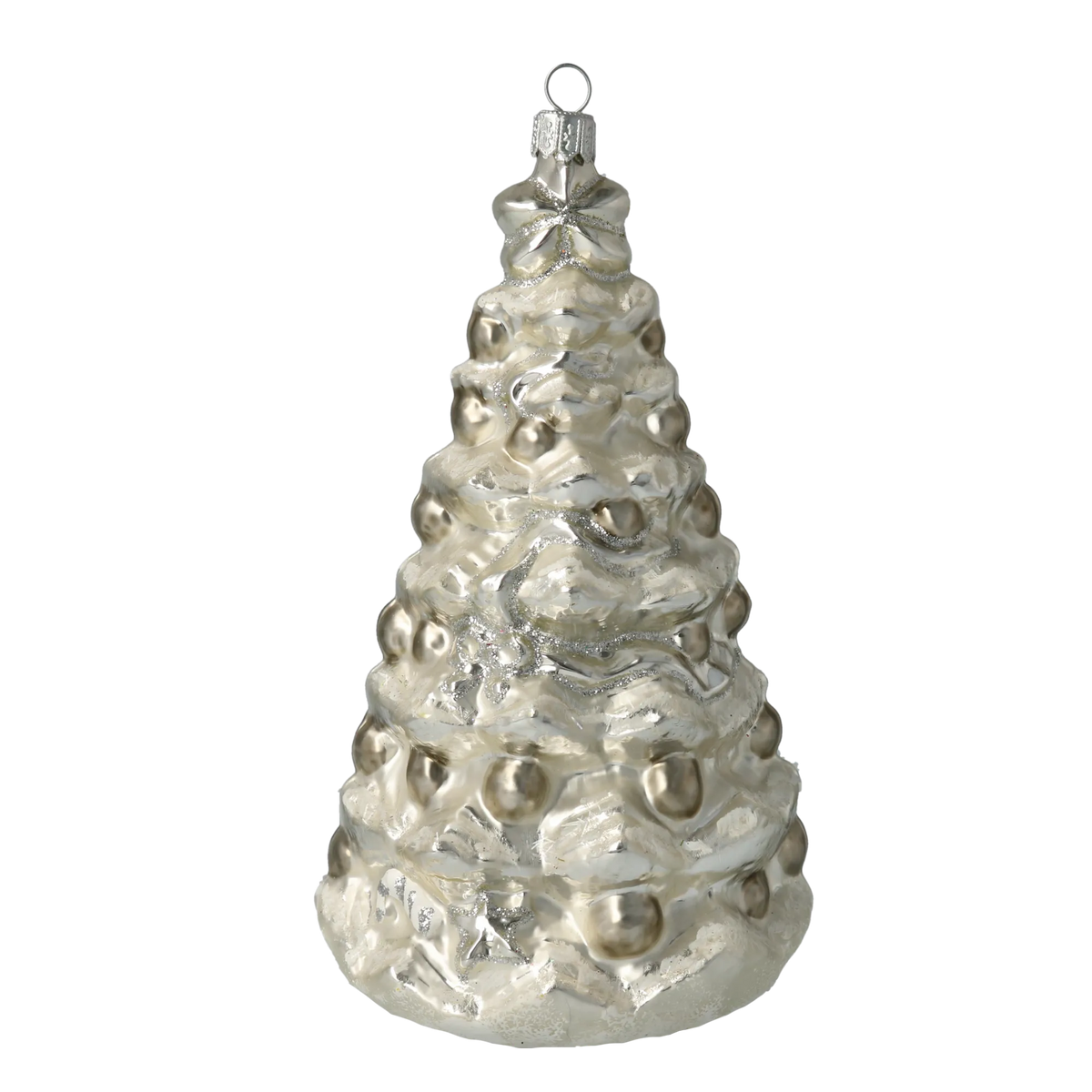 Frostbound Lunar Fir | Hand-Painted Glass Ornament | Blubom 2020-500