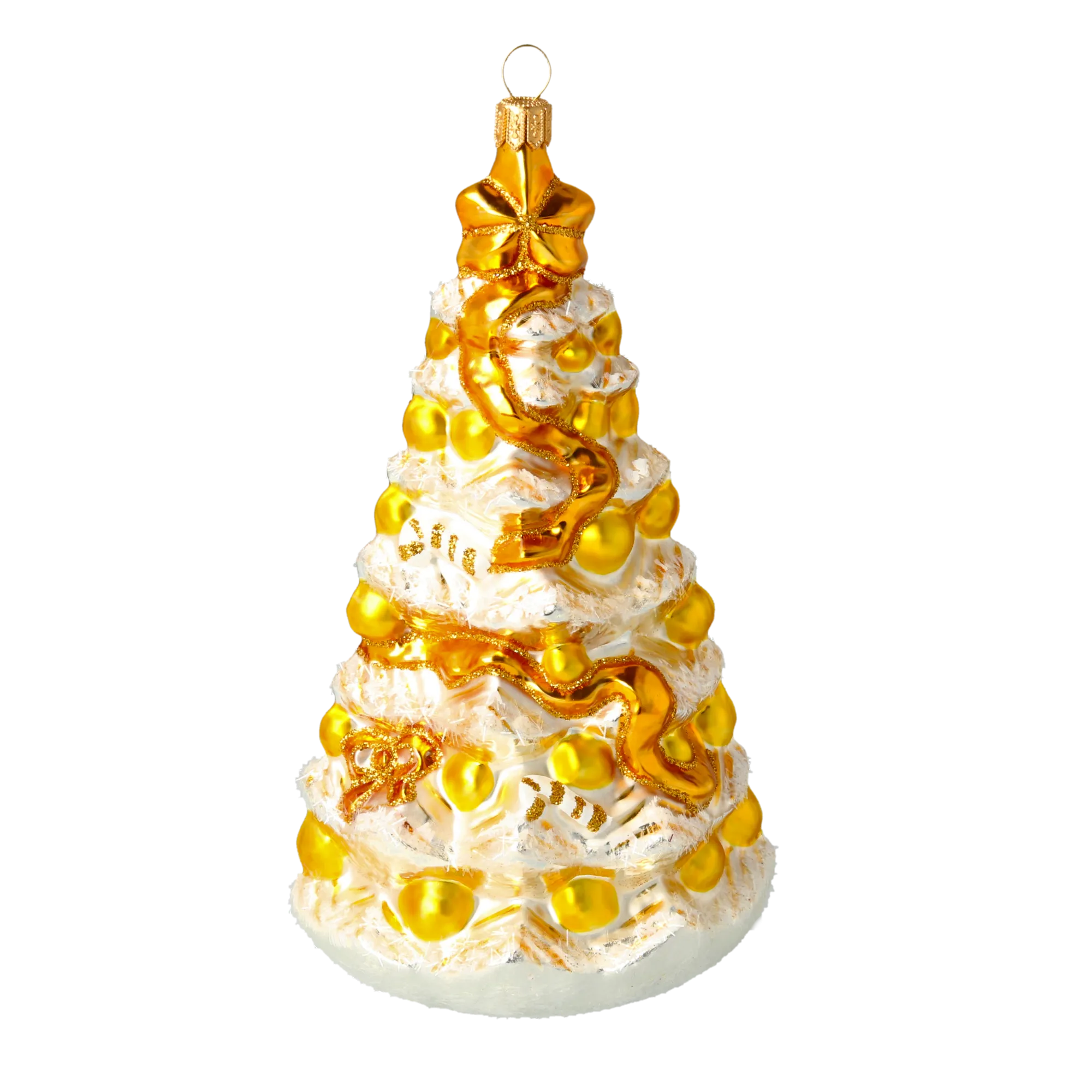 Gilded White Fir Premium christmas glass ornament 2020-501