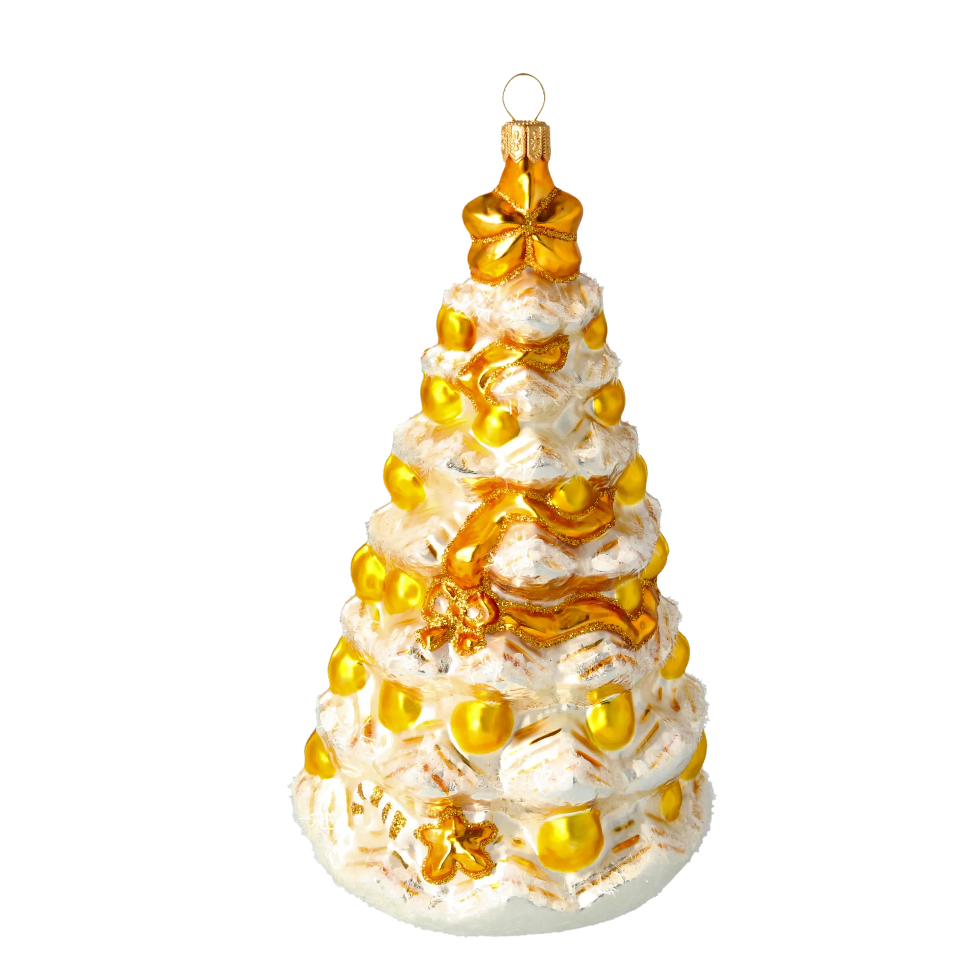 Gilded White Fir Premium christmas glass ornament 2020-501