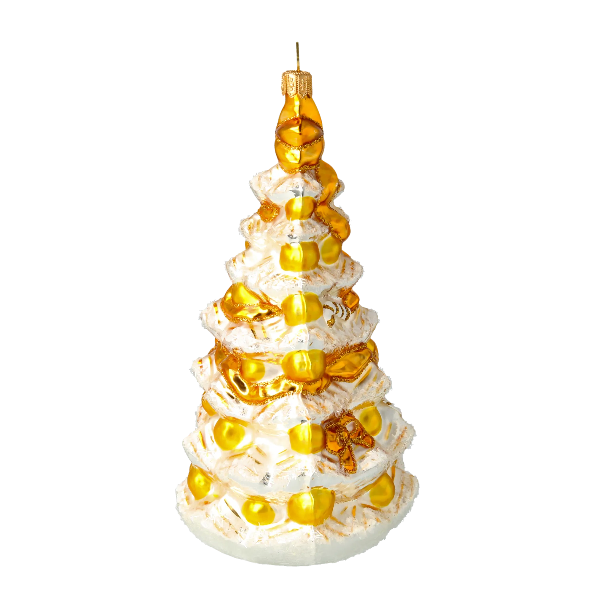 Gilded White Fir Premium christmas glass ornament 2020-501