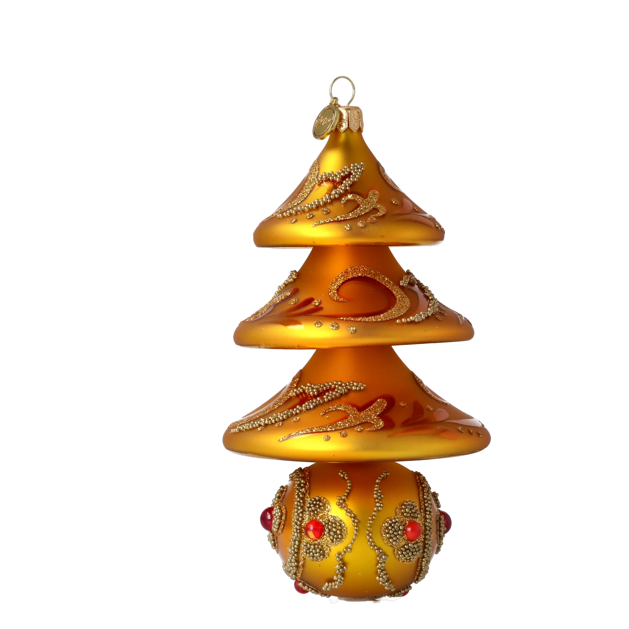 Golden Glimmer Tree  Handmade Glass Christmas ornament free blown 2020-503
