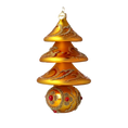 Załaduj obraz do przeglądarki galerii, Golden Glimmer Tree  Handmade Glass Christmas ornament free blown 2020-503
