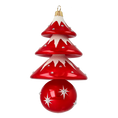 Load image into Gallery viewer, Snowcap Sparkle Tree Handmade Glass Christmas ornament 2020-504
