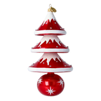 Scarlet Winter Sovereign | Hand-Painted Glass Ornament | Blubom 2020-504