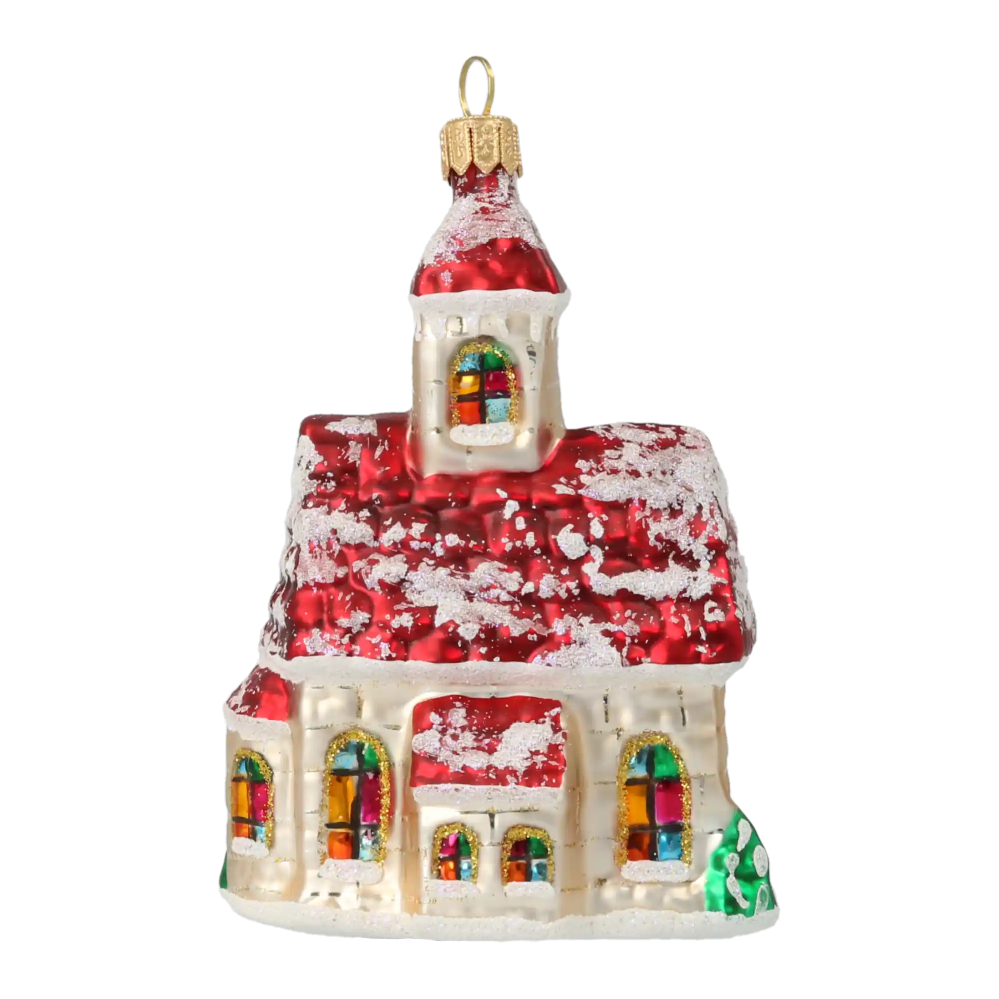 Kościół z witrażami Szklana Ozdoba