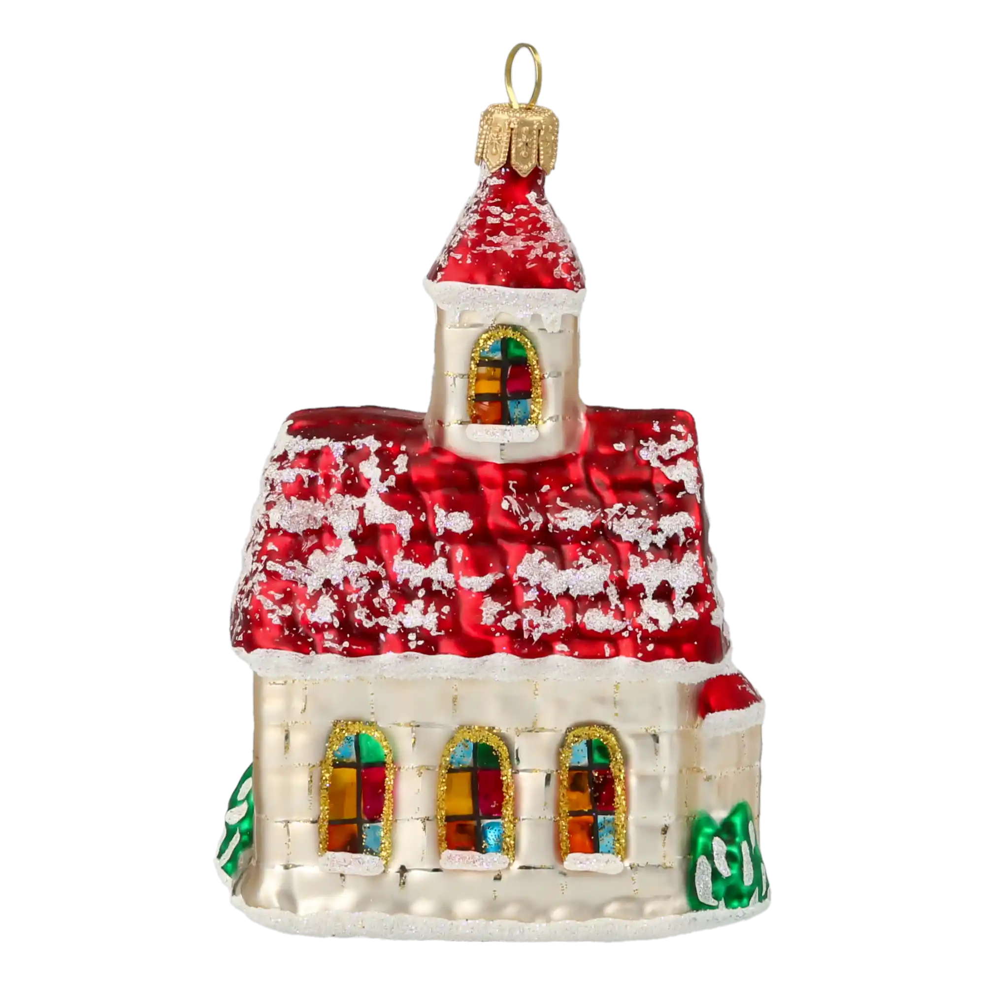 Kościół z witrażami Szklana Ozdoba