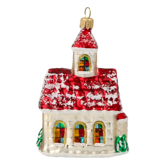 Kościół z witrażami Szklana Ozdoba