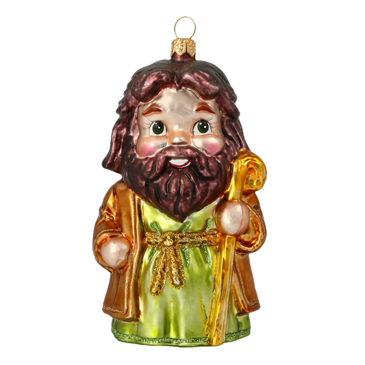 Christmas Ornament - St. Joseph. Handmade Glass Christmas ornament. 2020-517