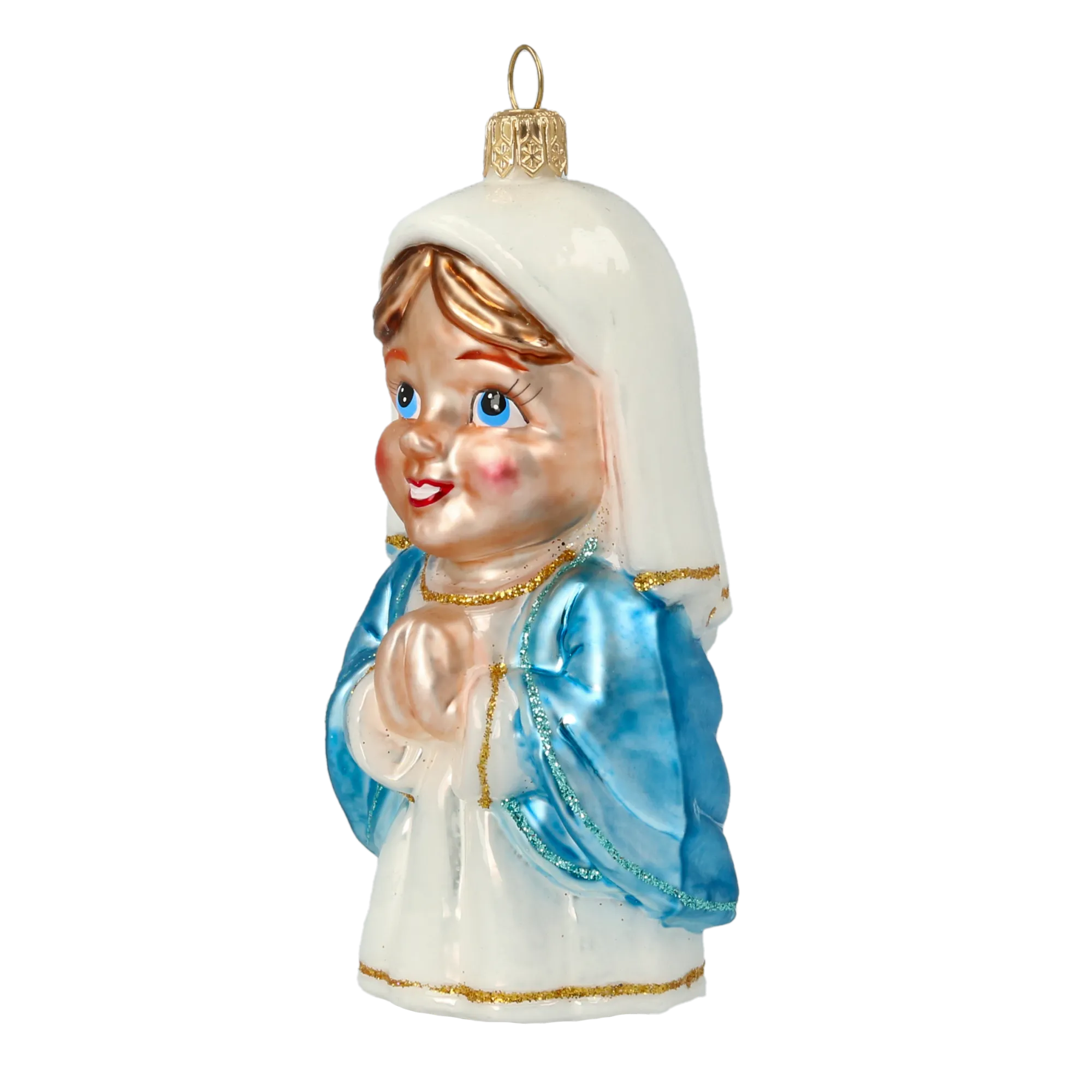 Mary. Handmade Glass Christmas ornament. 2020-518