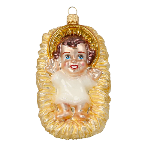Jesus. Handmade Glass Christmas ornament. 2020-519
